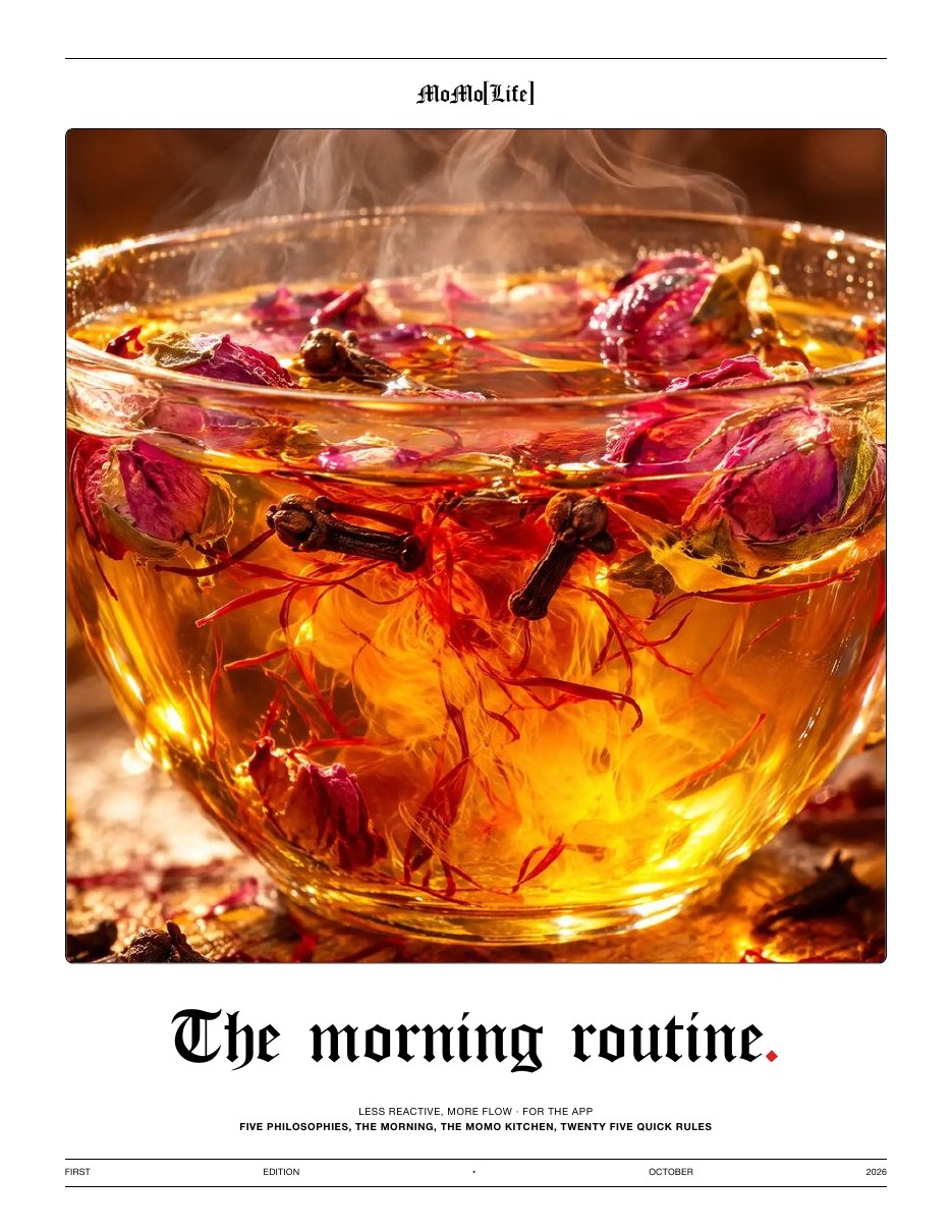 the morning routine, the cover